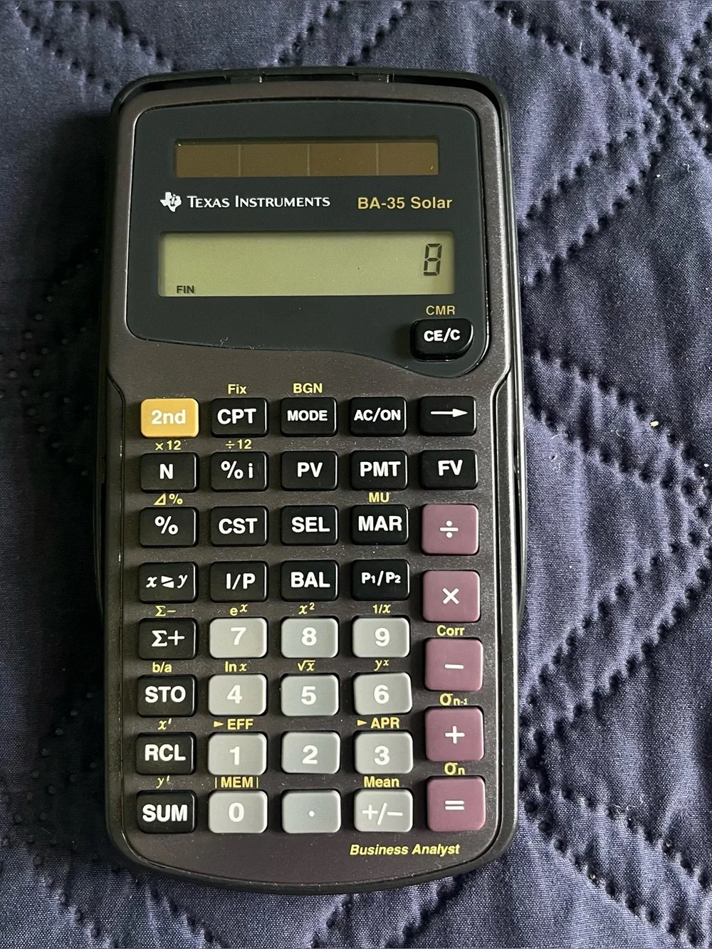 Texas Instruments BA-35 Solar Business Analyst Financial Calculator Tested